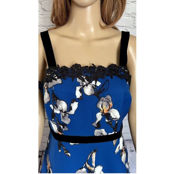 NWT New Anthropologie Foxiedox Carmella Mini Dress Velvet Lace Trim Size 6 - Picture 10 of 12